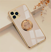 Load image into Gallery viewer, Shiny Plating Built-in Finger Ring Case For iPhone 12 Series - Libiyi