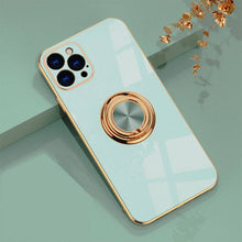 Load image into Gallery viewer, Shiny Plating Built-in Finger Ring Case For iPhone 12 Series - Libiyi