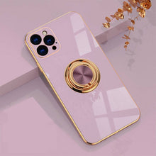 Load image into Gallery viewer, Shiny Plating Built-in Finger Ring Case For iPhone 12 Series - Libiyi