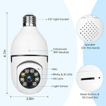 Charger l&#39;image dans la galerie, Keilini light bulb security camera-4