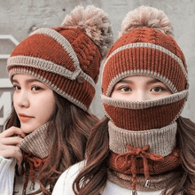 Carregar imagem no visualizador da galeria, 2022 New 3 in 1 Winter Beanie Set - Libiyi