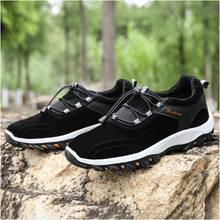 Charger l&#39;image dans la galerie, Libiyi Black Men Synthetic Suede Non Slip Outdoor Casual Hiking Shoes - Libiyi