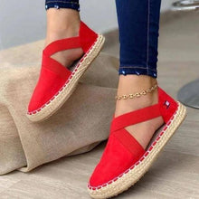 Charger l&#39;image dans la galerie, Libiyi Flat Straw Braid Elastic Strap Casual Shoes - Libiyi