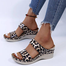 Carregar imagem no visualizador da galeria, Libiyi Women&#39;s Casual Slope Heel Snake Print Slippers - Libiyi