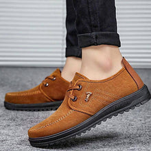 Cargar imagen en el visor de la galería, Libiyi Men&#39;s Derby Casual Shoes / British Daily Oxfords PU Non-slipping Wear Proof Light Brown / Dark Brown / Black Slogan - Libiyi