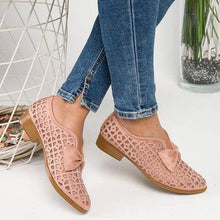 Cargar imagen en el visor de la galería, Libiyi Women&#39;s Bowknot Hollow-out Flat Heel Flats - Libiyi