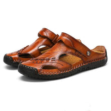 Cargar imagen en el visor de la galería, Libiyi Men&#39;s Casual Breathable Handmade Leather Sandals - Libiyi