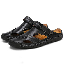 Cargar imagen en el visor de la galería, Libiyi Men&#39;s Casual Breathable Handmade Leather Sandals - Libiyi