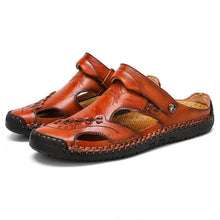 Carregar imagem no visualizador da galeria, Libiyi Men&#39;s Casual Breathable Handmade Leather Sandals - Libiyi