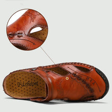 Cargar imagen en el visor de la galería, Libiyi Men&#39;s Casual Breathable Handmade Leather Sandals - Libiyi