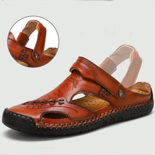 Carregar imagem no visualizador da galeria, Libiyi Men&#39;s Casual Breathable Handmade Leather Sandals - Libiyi