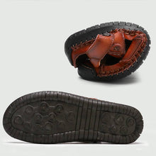 Cargar imagen en el visor de la galería, Libiyi Men&#39;s Casual Breathable Handmade Leather Sandals - Libiyi