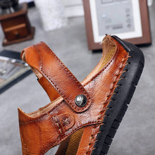 Cargar imagen en el visor de la galería, Libiyi Men&#39;s Casual Breathable Handmade Leather Sandals - Libiyi