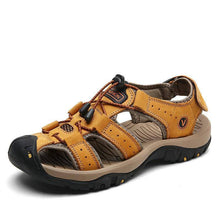 Cargar imagen en el visor de la galería, Libiyi Men&#39;s Outdoor Leather Toe Cap Sandals - Libiyi