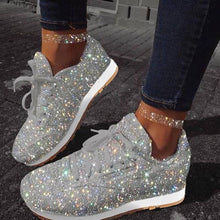 Carregar imagem no visualizador da galeria, Libiyi Women Sparkle Lace-up Sneakers - Libiyi