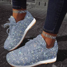 Carregar imagem no visualizador da galeria, Libiyi Women Sparkle Lace-up Sneakers - Libiyi