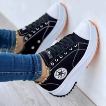 Carregar imagem no visualizador da galeria, Libiyi round toe lace-up platform arch support canvas shoes - Libiyi