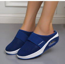 Carregar imagem no visualizador da galeria, Libiyi Women Daily Fly Knit Fabric Summer Air Cushion Mule Slippers - Libiyi