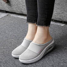 Carregar imagem no visualizador da galeria, Libiyi Women Daily Fly Knit Fabric Summer Air Cushion Mule Slippers - Libiyi