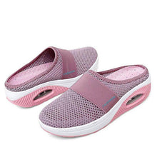 Carregar imagem no visualizador da galeria, Libiyi Women Daily Fly Knit Fabric Summer Air Cushion Mule Slippers - Libiyi