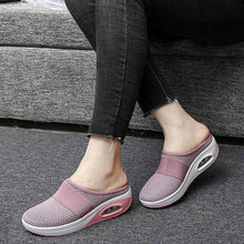 Laden Sie das Bild in den Galerie-Viewer, Libiyi Women Daily Fly Knit Fabric Summer Air Cushion Mule Slippers - Libiyi