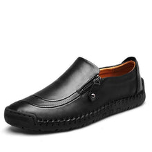 Cargar imagen en el visor de la galería, Libiyi Men Hand Stitching Zipper Slip-ons Leather Shoes - Libiyi