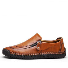 Cargar imagen en el visor de la galería, Libiyi Men Hand Stitching Zipper Slip-ons Leather Shoes - Libiyi