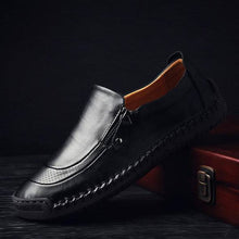 Cargar imagen en el visor de la galería, Libiyi Men Hand Stitching Zipper Slip-ons Leather Shoes - Libiyi