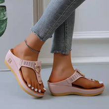 Cargar imagen en el visor de la galería, Libiyi Ladies Flip Flop Wedge slippers - Libiyi