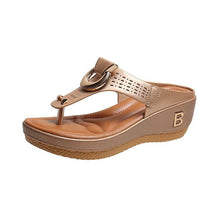 Cargar imagen en el visor de la galería, Libiyi Ladies Flip Flop Wedge slippers - Libiyi