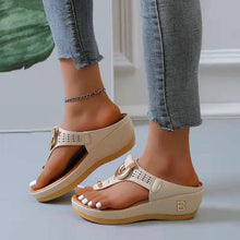 Cargar imagen en el visor de la galería, Libiyi Ladies Flip Flop Wedge slippers - Libiyi