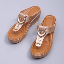 Cargar imagen en el visor de la galería, Libiyi Ladies Flip Flop Wedge slippers - Libiyi