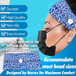 Button Elastic Hair Bands For Ear Saver - Libiyi