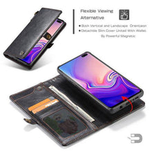 Cargar imagen en el visor de la galería, Samsung  Wallet Magnetic Case With Wrist Strap Detachable 2 in 1 Back Cover - Libiyi