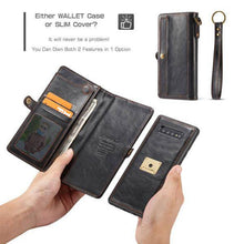 Charger l&#39;image dans la galerie, Samsung  Wallet Magnetic Case With Wrist Strap Detachable 2 in 1 Back Cover - Libiyi