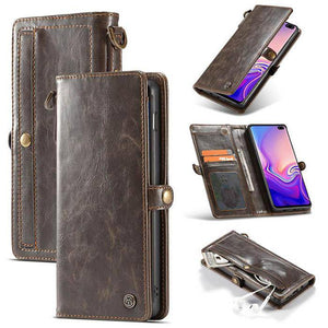 Samsung  Wallet Magnetic Case With Wrist Strap Detachable 2 in 1 Back Cover - Libiyi