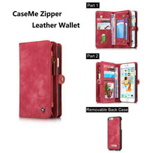 Carregar imagem no visualizador da galeria, Zipper Wallet Magnetic Case Detachable 2 in 1 Cover For iPhone - Libiyi