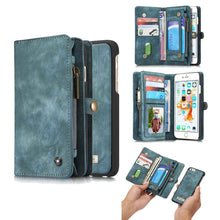 Cargar imagen en el visor de la galería, Zipper Wallet Magnetic Case Detachable 2 in 1 Cover For iPhone - Libiyi