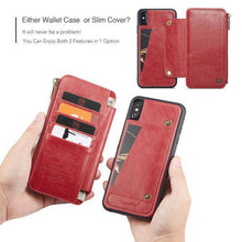 Load image into Gallery viewer, Business Zipper Wallet Detachable 2 in 1 Case For iPhone - Libiyi