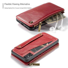 Cargar imagen en el visor de la galería, Business Zipper Wallet Detachable 2 in 1 Case For iPhone - Libiyi