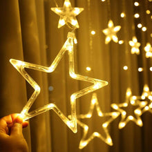 Charger l&#39;image dans la galerie, LED Star Curtain Lights 12 Stars 8 Modes Christmas String Lights - Libiyi