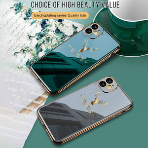 2022 Deer Pattern Camera All-inclusive Electroplating Process iPhone Case - Libiyi