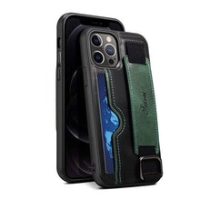 Carregar imagem no visualizador da galeria, 2022 Protective Leather Kickstand Wristband Case For iPhone - Libiyi