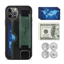 Carregar imagem no visualizador da galeria, 2022 Protective Leather Kickstand Wristband Case For iPhone - Libiyi