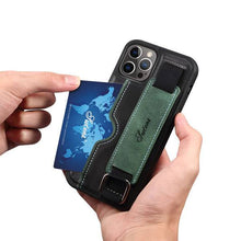 Charger l&#39;image dans la galerie, 2022 Protective Leather Kickstand Wristband Case For iPhone - Libiyi