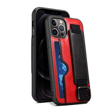 Charger l&#39;image dans la galerie, 2022 Protective Leather Kickstand Wristband Case For iPhone - Libiyi